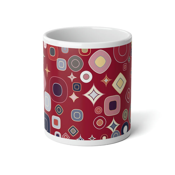 Cranberry Red Mod Deluxe Mug 20oz