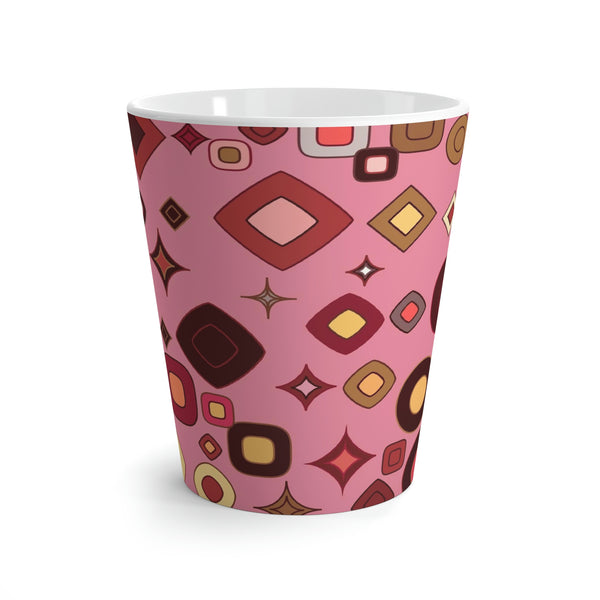 Parasol Pink Mod Latte Mug 12oz