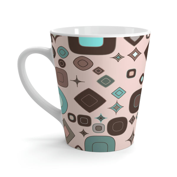 Dusty Pink Mod Latte Mug 12oz