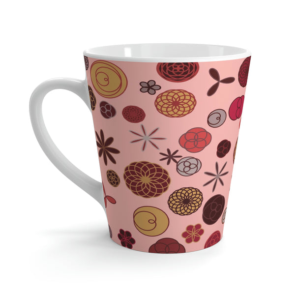 Light Pink Rosette Latte Mug 12oz
