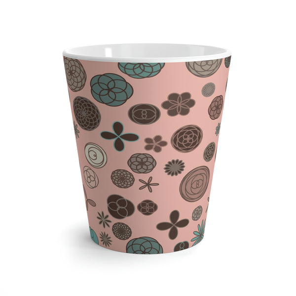 Dusty Pink Rosette Latte Mug 12oz
