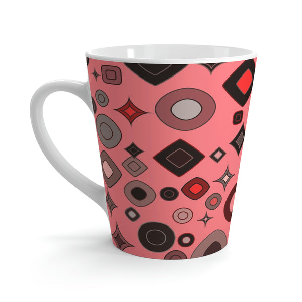 Taffy Pink Mod Latte Mug 12oz