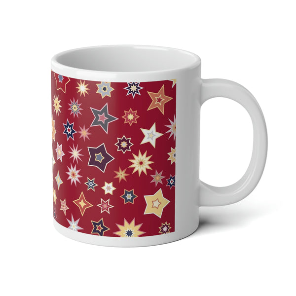 Cranberry Red Star Deluxe Mug 20oz