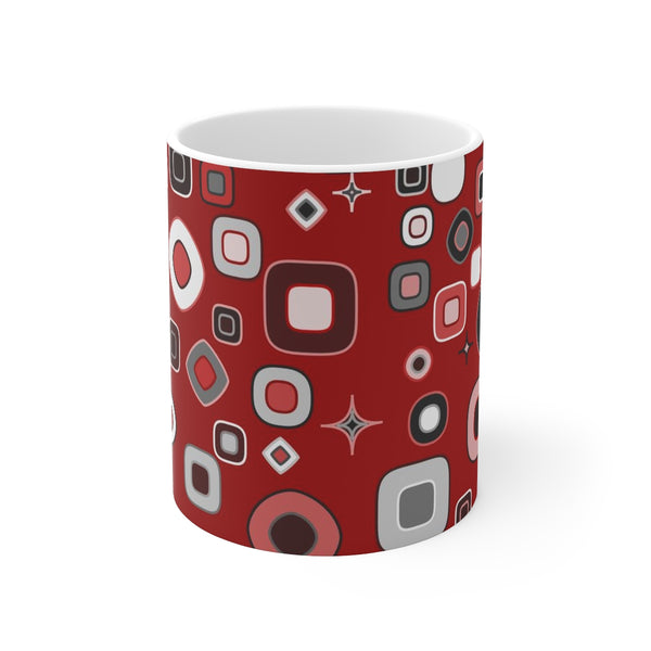 Cherry Red Mod Mug 11oz