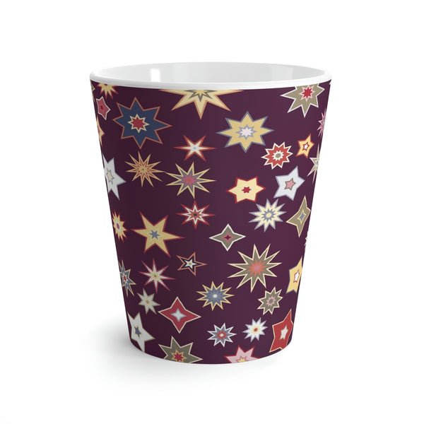 Plum Purple Star Latte Mug 12oz