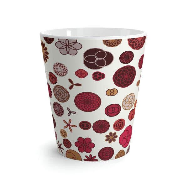 Neapolitan Pink Rosette Latte Mug 12oz