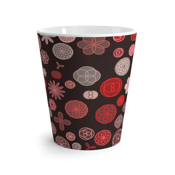 Raven Red Rosette Latte Mug 12oz