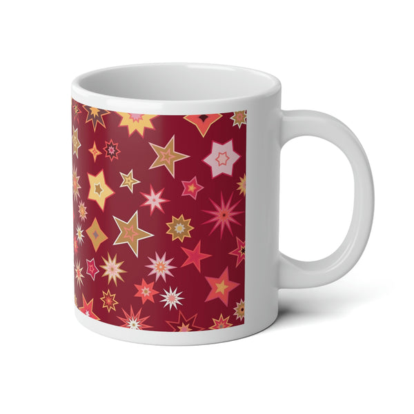 Cranberry Red Star Deluxe Mug 20oz