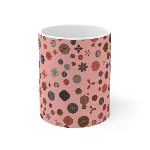 Blush Pink Rosette Mug 11oz