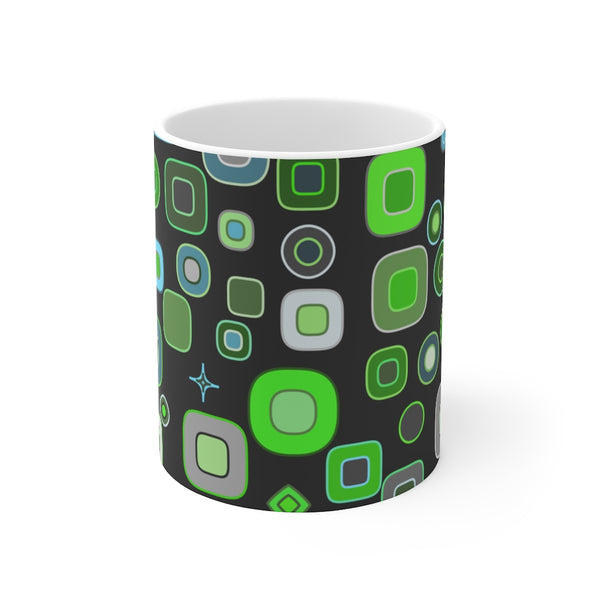 Apple Green Mod Mug 11oz
